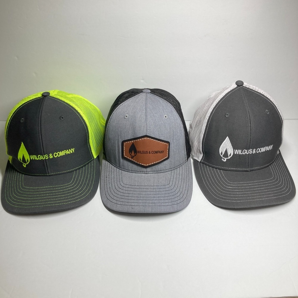 Wilgus & Company Cap Hat Adult Adjustable Mesh Snapback Lot of 3 Cadiz Ohio